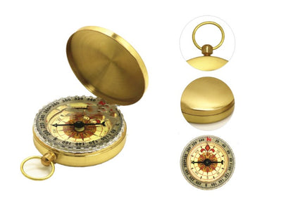 Metal flip compass outdoor compass pocket watch copper compass