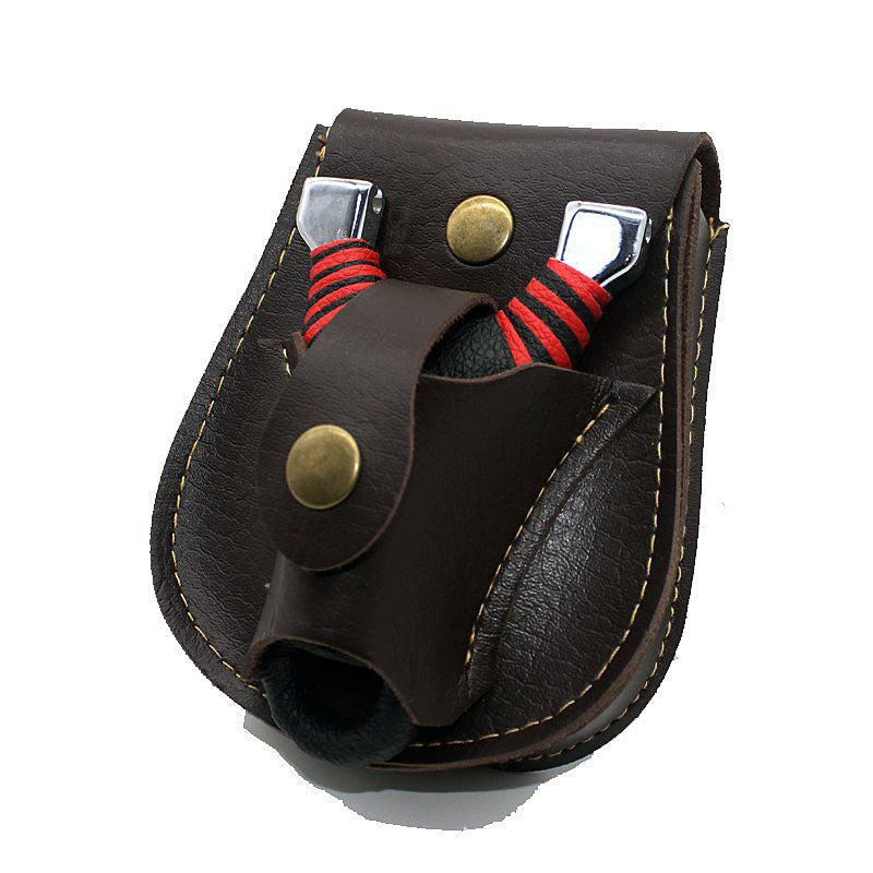 Slingshot All-In-One Bag Leather Belt Bag Steel Ball Bag Marbles Are Durable And Not Deformed Outdoors