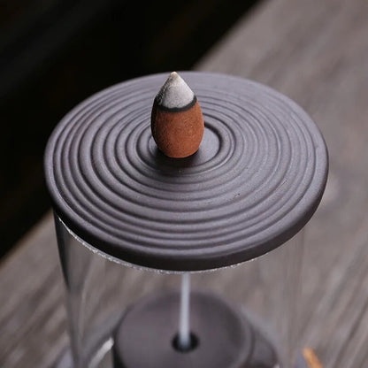 Ceramic Incense Burners Handmade Waterfall Fragrance Fireplace Backflow   Aroma Smoke Zen Censer Holder Decoration for Home