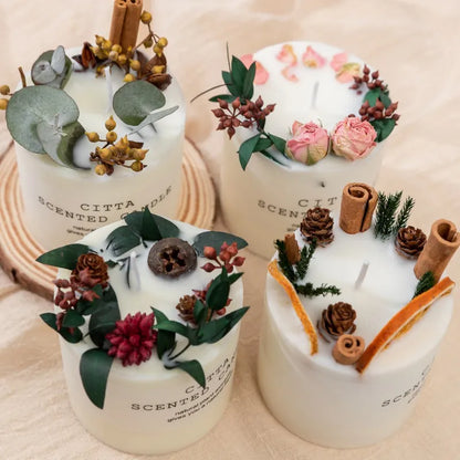 Soy Wax Fragrance Candles Romantic Pillar Candle Wedding Birthday Christmas Decoration Home Furnishing Scented Candle Hot Sale