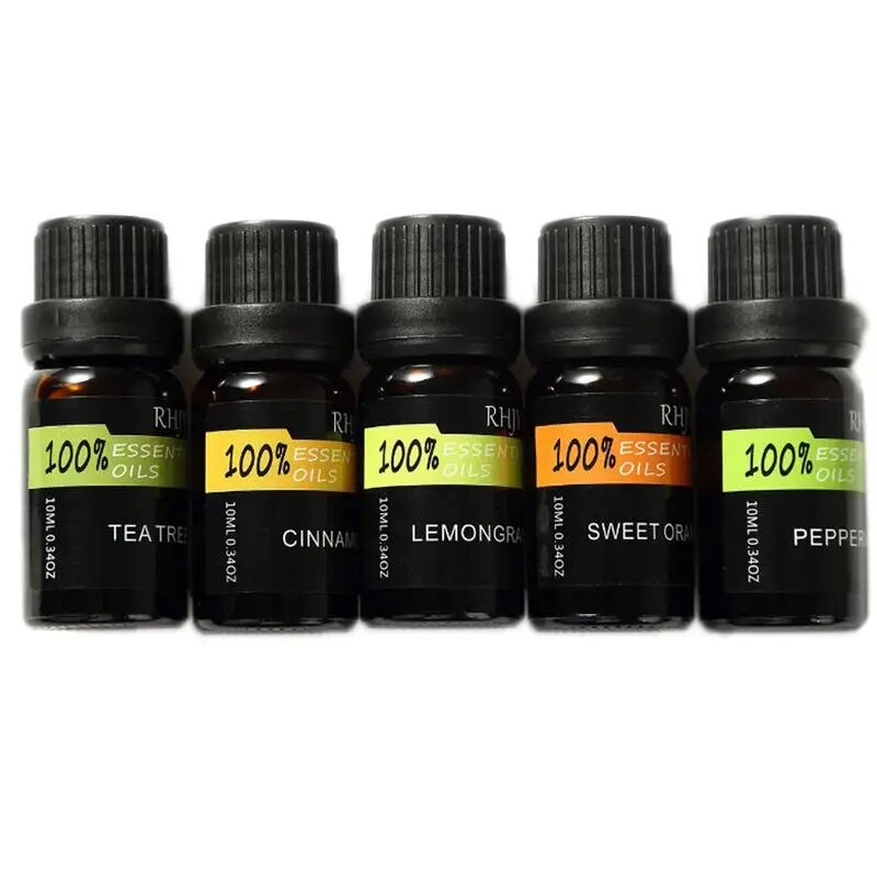 9Pcs/Set Pure Natural Aromatherapy Essential Oils Kit 10ml Humidifier Water-Soluble Fragrance Oil Fresh Air Essential Oil Set
