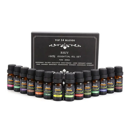 14Pcs/Set  100% Pure Plant Aromatherapy Diffusers Essential Oil  10ml Organic Body Massage Relax Fragrance Skin Care Kit