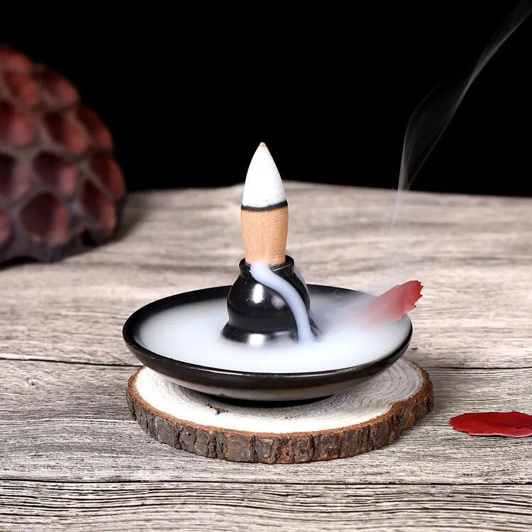 Mix Fragrance Natural Backflow Incense Cones Or Mini Ceramics Gourd Incense Burner Stick Incense Censer Tower Incense Tray