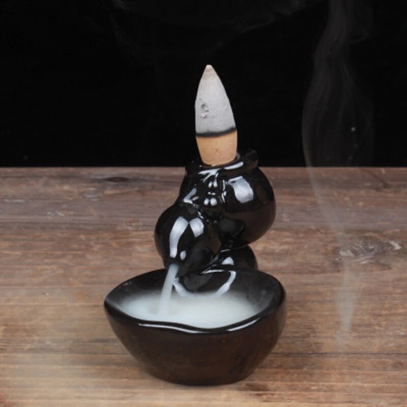 12 Styles Tower Incense Ceramic Burner Fragrance Holder Backflow Censer Creative Aromatherapy Smoke Reflux Incense Stick Incense