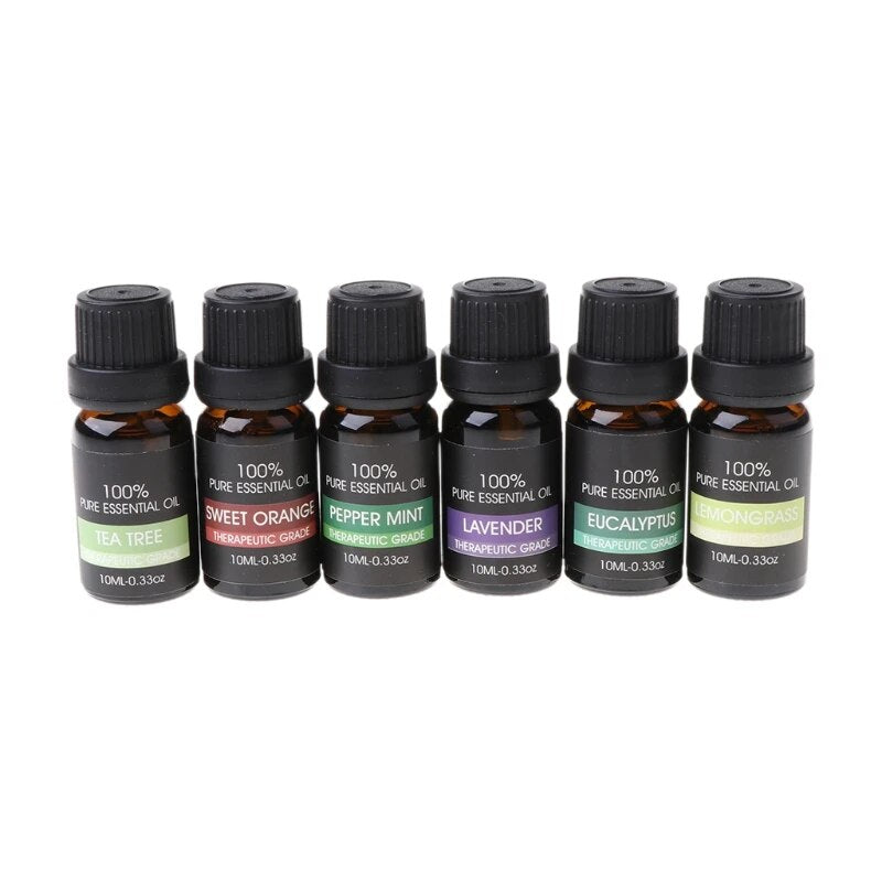 6pcs 10ml Essential Oils Set for Aroma Aromatherapy Diffusers Humidifier Fragrance Air Freshening