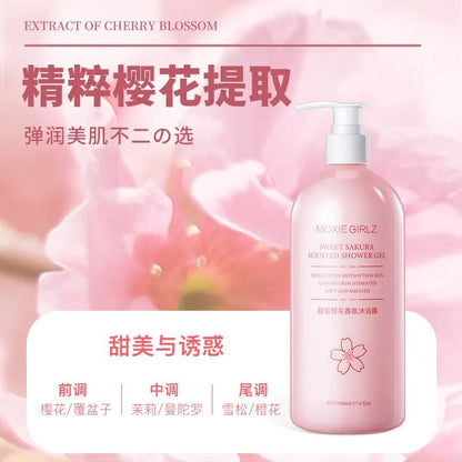 Sakura Shower Gel Body Wash Hydrating Moisturising Nourishing Cleansing Women Cherry Blossom Fragrance Tender Whitening Body 젤
