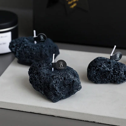 Mini Meteorite Scented Candles Black Geometry Moon Candle Fragance Funny Cheeky Gift Birthday Nordic for Home Decor