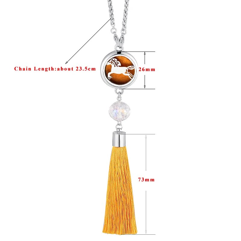 Car Air Freshener  Perfume Diffuser Air Conditioning Ventilation  Fringe Pendant Rearview Mirror Hanging (No Fragrance)