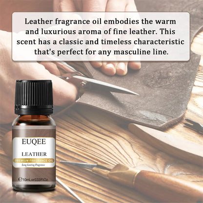 EUQEE Men's Perfume Premium Fragrance Oil 10ml Essential Oils for Aromatherapy Sweet Tobacco Leather Sandalwood,Car Diffuser